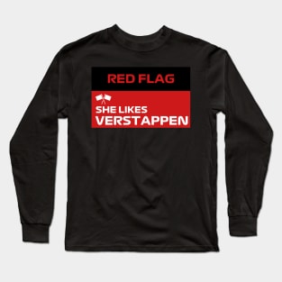 F1 Red Flag Graphic - Verstappen Long Sleeve T-Shirt